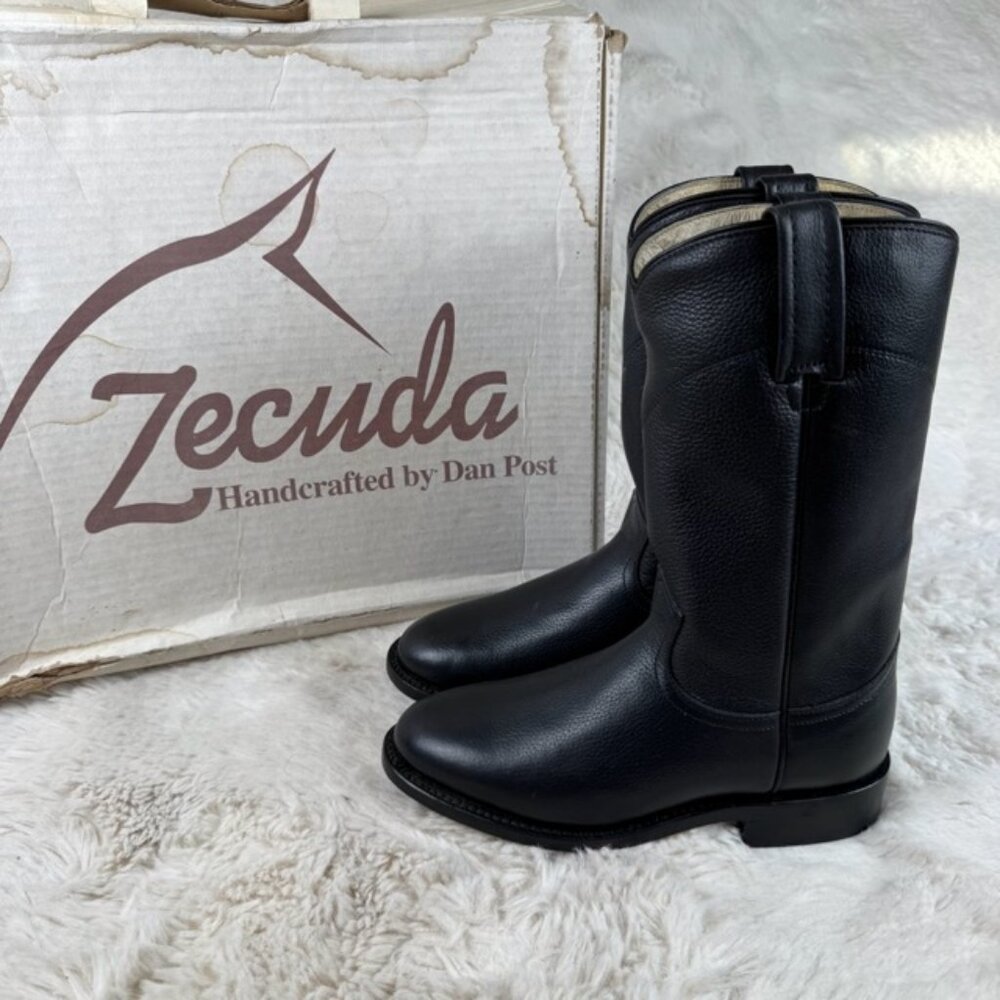 Zecuda by Dan Post Women’s US Size 5 M Black Leather Cowboy Western Boots 2926